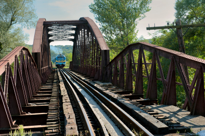 Die grosse Stahlgitterbrücke bei  Hmilnyk